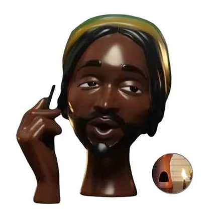 Black Lady Smoke Resin Incense Burner Desktop Decoration