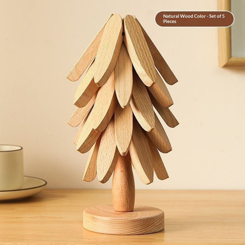 Wooden Tree Trivet Set
