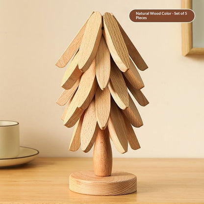 Wooden Tree Trivet Set