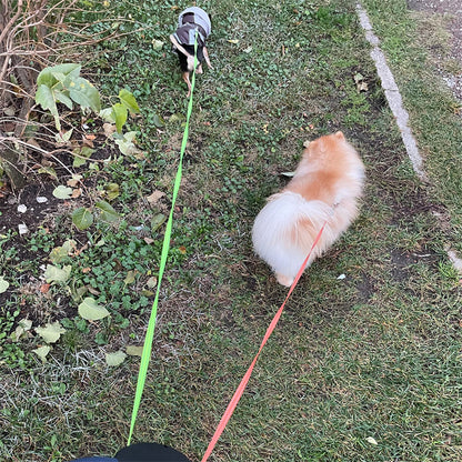 Retractable Dual Dog Leash with Light