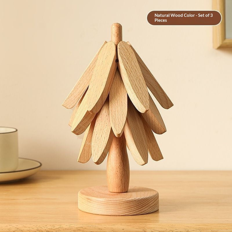 Wooden Tree Trivet Set