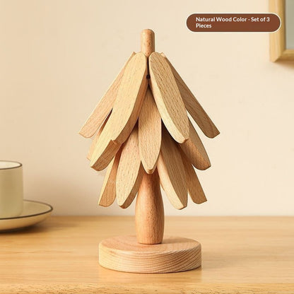 Wooden Tree Trivet Set