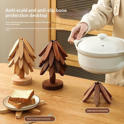 Wooden Tree Trivet Set