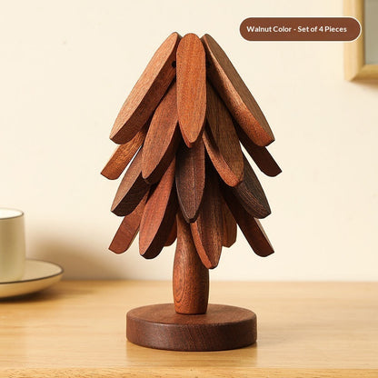 Wooden Tree Trivet Set