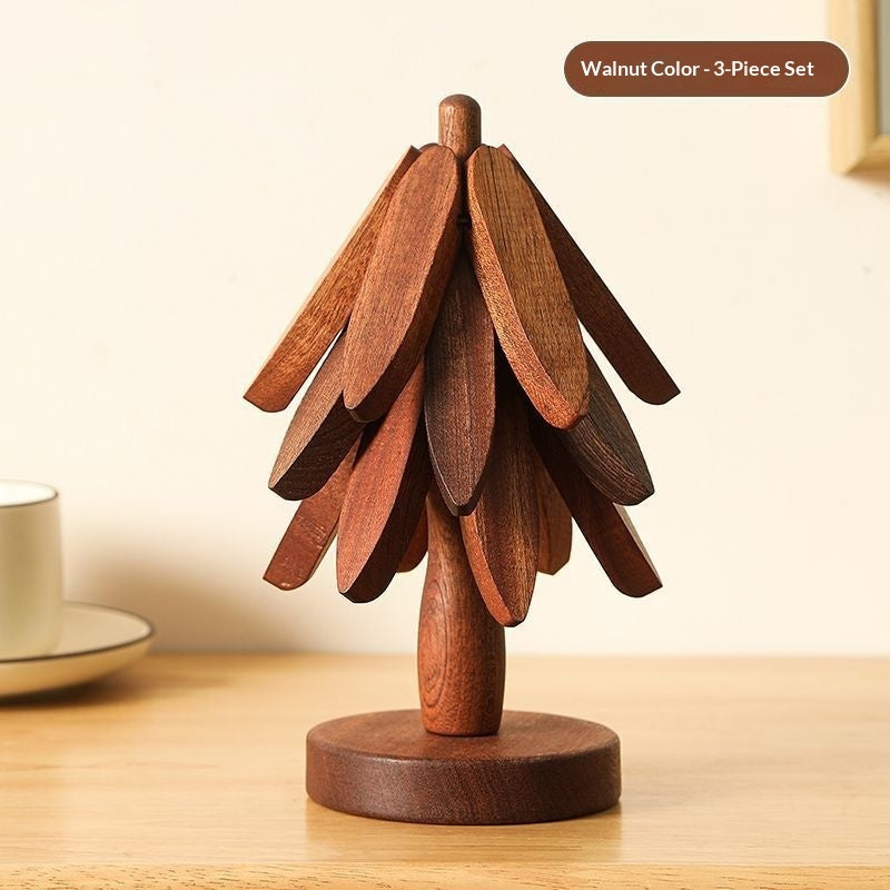 Wooden Tree Trivet Set