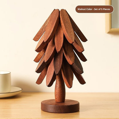 Wooden Tree Trivet Set