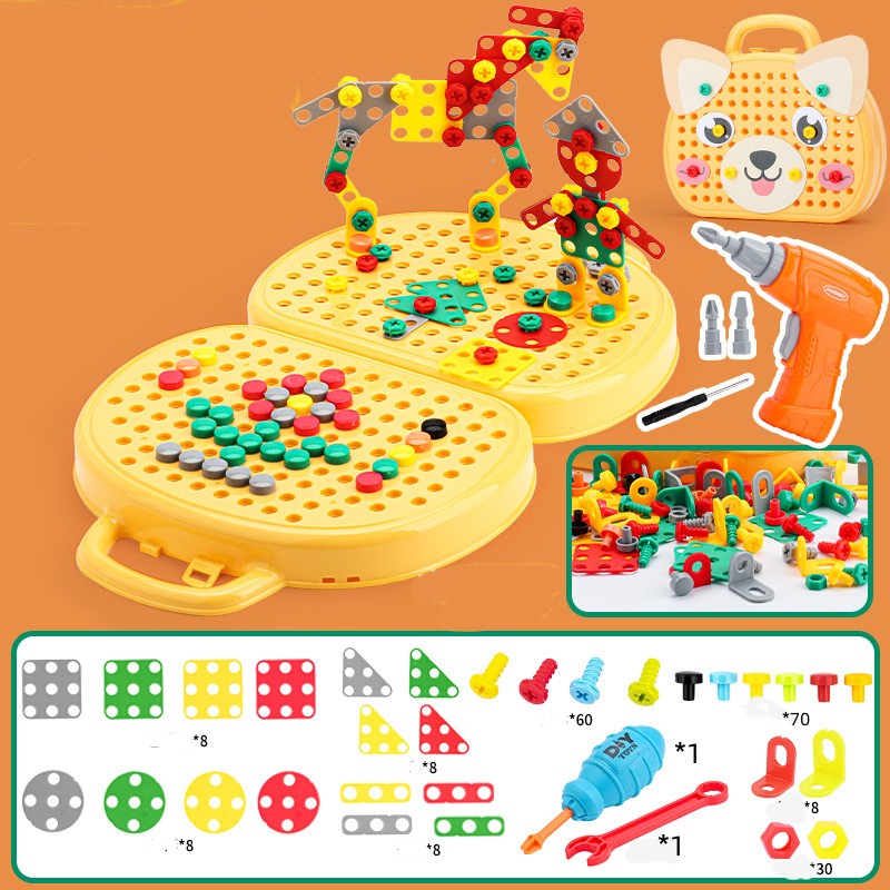 Kids DIY Tool Box Building Blocks Assembly