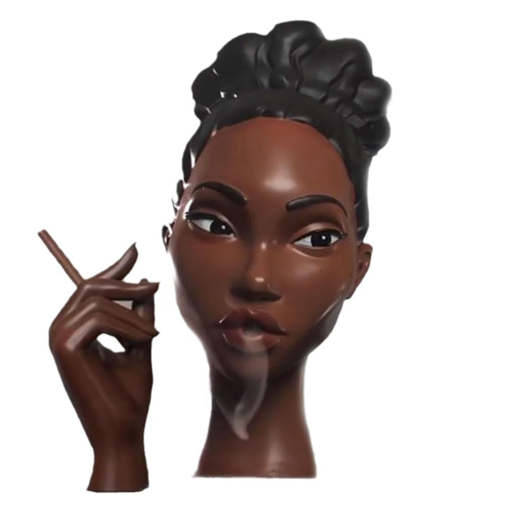 Black Lady Smoke Resin Incense Burner Desktop Decoration