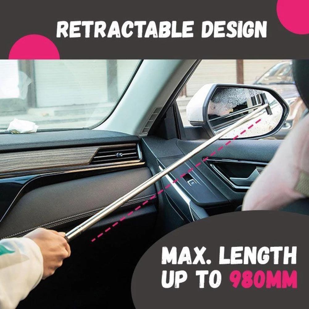 Retractable Car Rearview Mirror Wiper Portable Rain Cleaning Tool