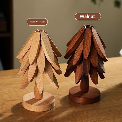 Wooden Tree Trivet Set