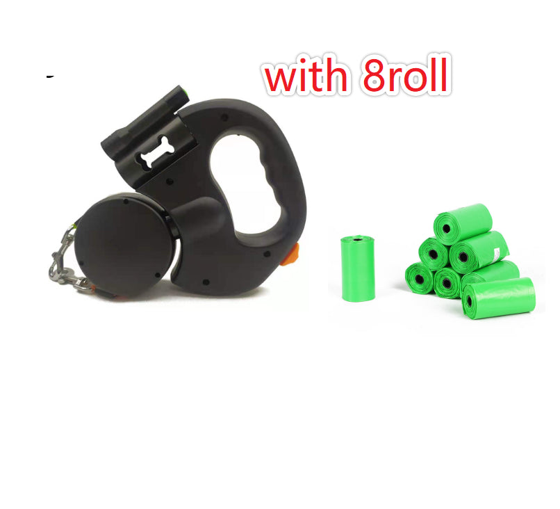 Retractable Dual Dog Leash with Light