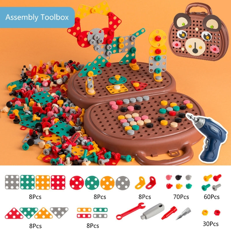 Kids DIY Tool Box Building Blocks Assembly